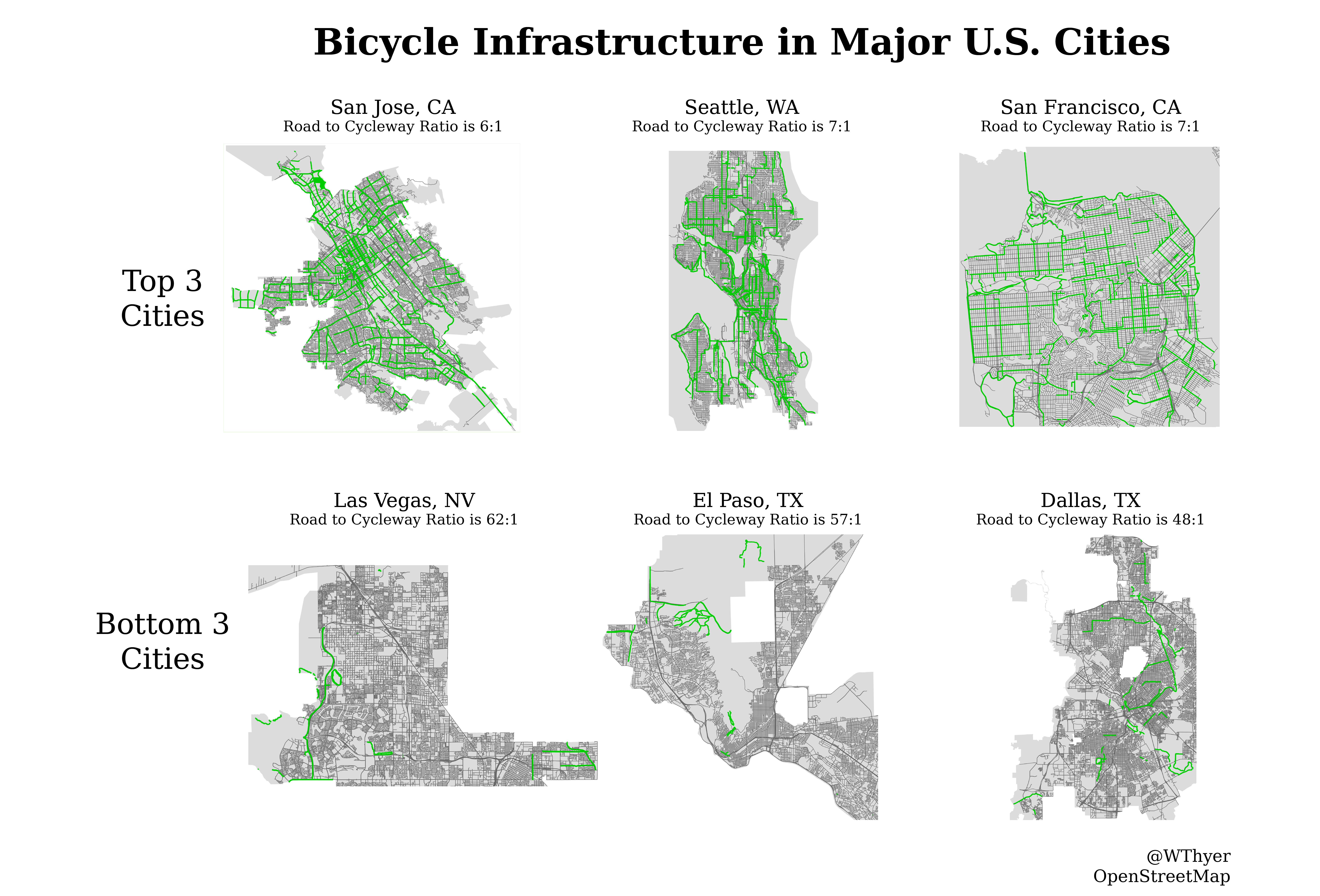 Bicycle network visualization