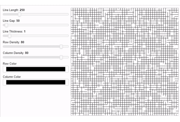 Interactive line art demonstration